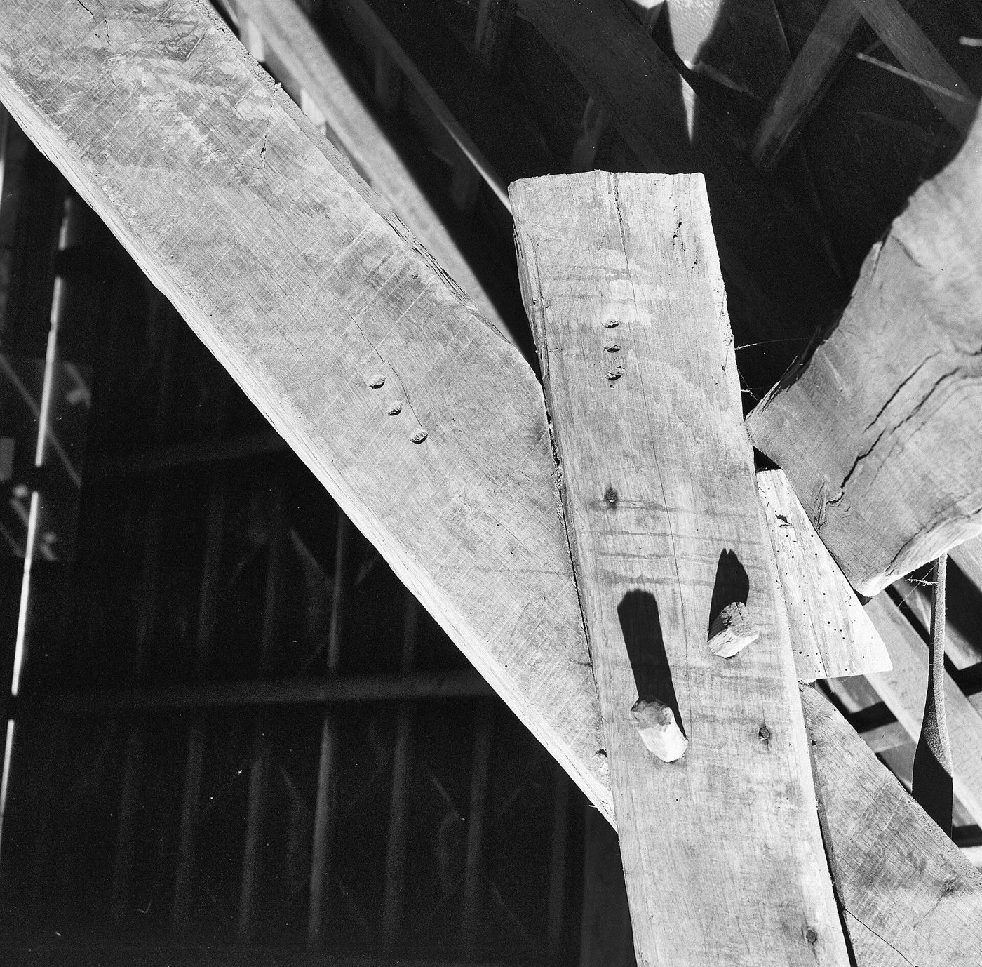 spant met telmerken in de kapconstructie van een herenhuis in Westerhoven